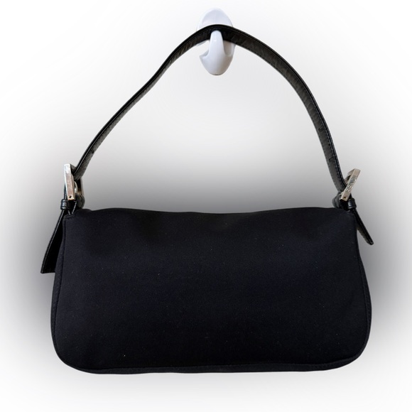 Vintage 00's Fendi Black Neoprene Baguette
Bag with Silver Accent. - Picture 2 of 16